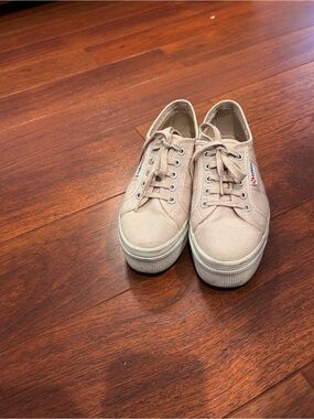 Superga Women's Platform Sneakers in Blush